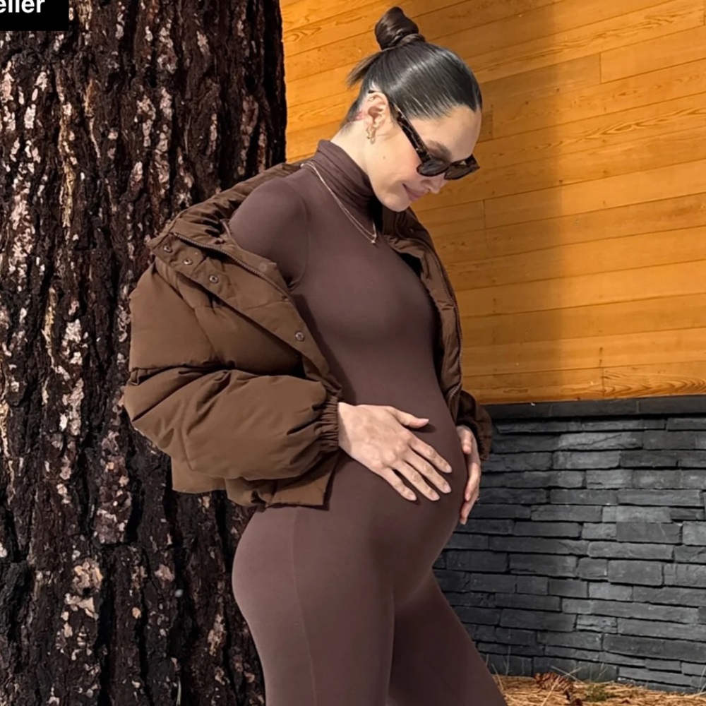 Bumpsuit Penelope Maternity Unitard in Chocolate